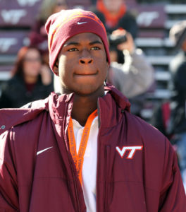 Ford, shown here on a visit to VT last fall, is rated a 4-star prospect by 247Sports.com.